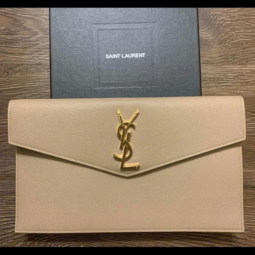 YSL Saint Laurent uptown pouch in beige - Picture 1 of 4